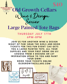 Wine & Design Series- Painted Tote Bag